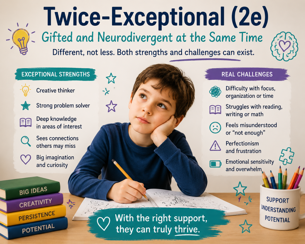 Twice-Exceptional (2e): What It Means to Be Gifted and Neurodivergent | WhyTheyThink Blog